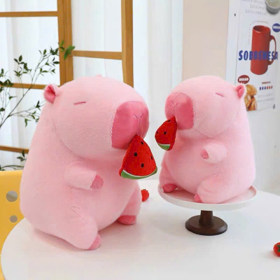 Capybara Rút Mũi Dưa Hấu - Màu Hồng Size 23cm