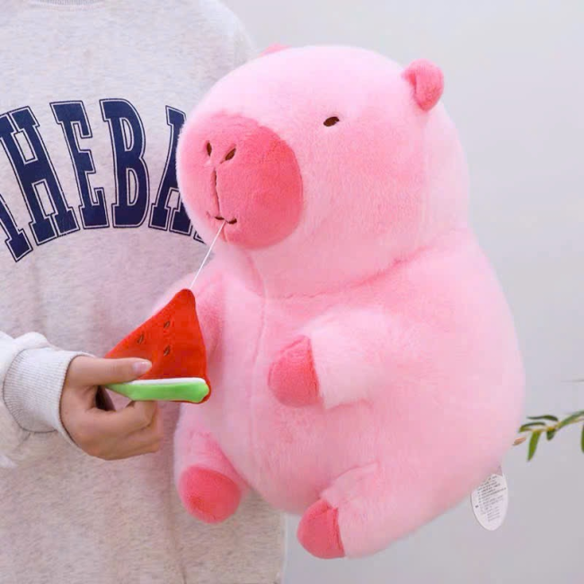 Capybara Rút Mũi Dưa Hấu - Màu Hồng Size 23cm