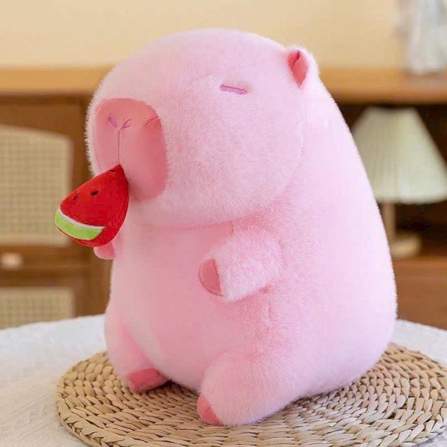 Capybara Rút Mũi Dưa Hấu - Màu Hồng Size 23cm