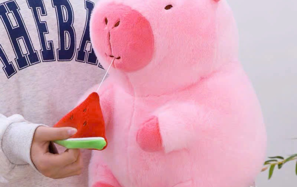 Capybara Rút Mũi Dưa Hấu - Màu Hồng Size 23cm