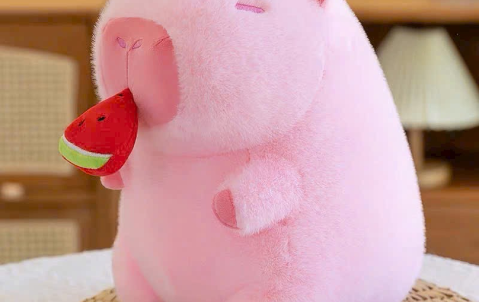 Capybara Rút Mũi Dưa Hấu - Màu Hồng Size 23cm